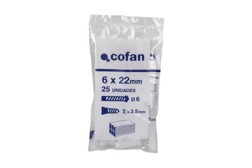 BOLSA 25 UDS TACO PLÁSTICO 8mm - Unid: 40 von Cofan
