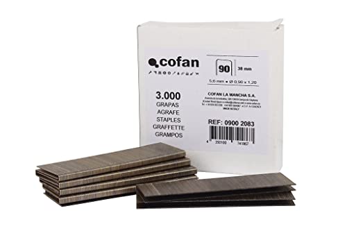 Cofan 09002083 Heftklammern | 38 mm | Maße 1 x 1,25 mm | 3.000 Stück Cofan 09002083 Heftklammern | 38 mm | Maße 1 x 1,25 mm | 3.000 Stück von Cofan