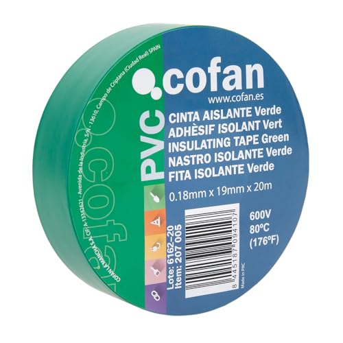 Cofan 207005 Isolierband Grün 19 mm x 20 m Cofan 207005 Isolierband Grün 19 mm x 20 m von Cofan