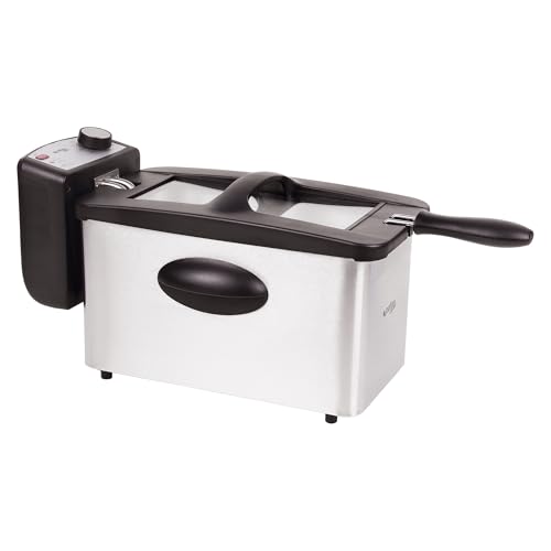 Cofan Elektrische Fritteuse | Modell Riaza | aus gebürstetem Edelstahl | 2000 W | Fassungsvermögen 3 l von Cofan