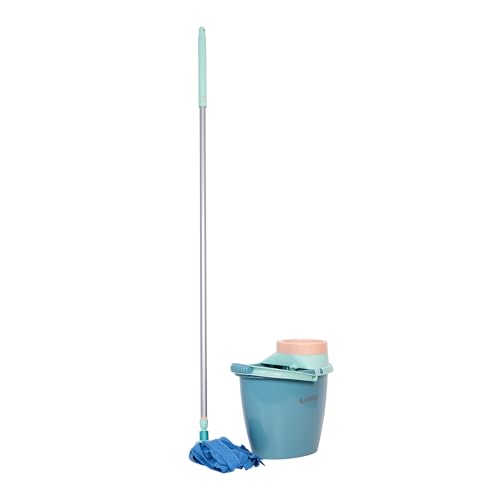 Mop + Eimer | Einfacher Abfluss | Modell Mariel | Fassungsvermögen 14 Liter | mit Stoßdämpfer | Pack mit 3 Stück von Cofan