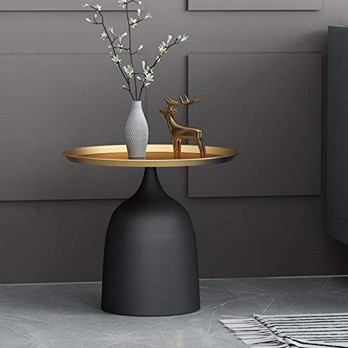 Kleiner Runder Tisch Aus Schmiedeeisen, Nachttisch, Runder Kleiner Couchtisch, Moderner Kleiner Tisch, Kreativer Couchtisch, Kleiner Couchtisch an Der Wohnzimmerseite,Yellow von Cofepy