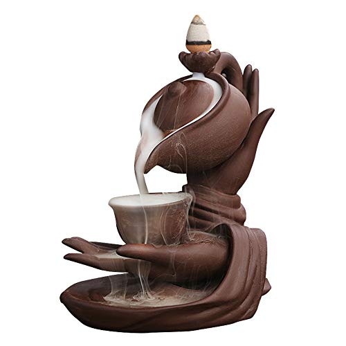 Kreative Teekanne Wasserfall Rückfluss Weihrauchbrenner Keramik Handgefertigte Wohnkultur Aromatherapie Ornament von Cofepy
