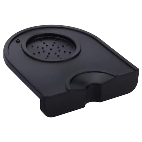 Cofez Tampermatte aus Silikon schwarz - Barista Tamperstation Matte für perfektes Tampen, kleine Kaffee Matte für Baristas, rutschfeste 2 in 1 Tamping Matte und Tamper Unterlage von Cofez