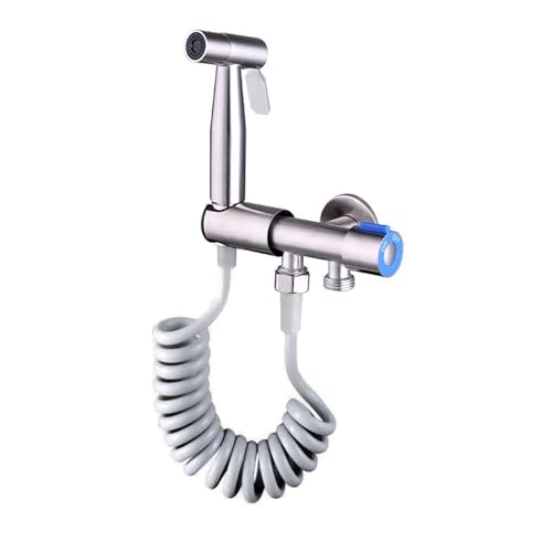 Coffee Life Plus bidet handbrause für toilette,Hand Bidet Sprühgerät,Bidet Edelstahl Handbrause,mit G1/2" Ventil Toilette Adapte,Bidet Sprühgerät für Persönliche Hygiene,Haustierdusche von Coffee Life Plus