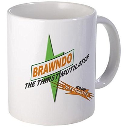 Demon Decal Mug - Brawndo Big Mugs - 15 Ounce Ceramic White Coffee/Tea Cup by Coffee Mug von Coffee Mug