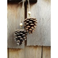 Weihnachts-Kiefernzapfen | 2 Stück Enthalten - Tannenzapfen Für Weihnachten Weihnachtsschmuck Pinecone Ornament von CoffeeCreekCo