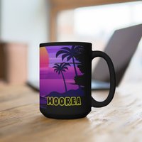 Moorea Kaffeetasse, Einzigartiges Souvenir, Geschenk, Erinnerungsstücke, Kostenloser Versand, Andenken, Andenken von CoffeeCupsArt