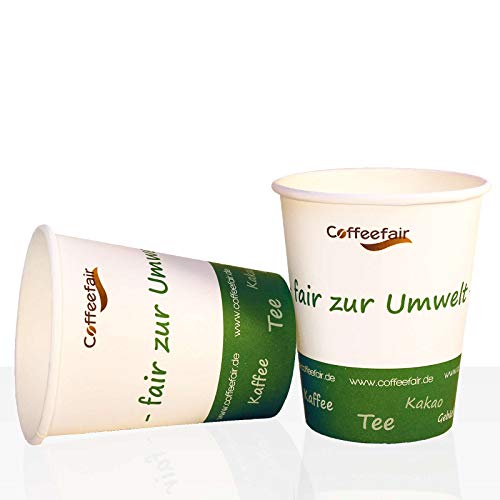 Coffeefair BIO Coffee to go Becher Hartpapier 0,2l, 1000Stk, Pappbecher -fair zur Umwelt- von Coffeefair