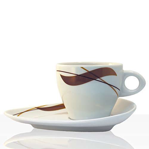 Coffeefair Kaffee-Geschirr - Cappuccino-Tasse Einzel-Set im edlen Design von Coffeefair