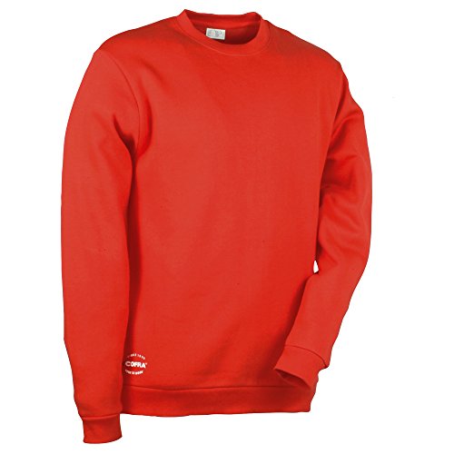 Cofra Agadir V109-0-01.Z/5 Sweatshirt für Männer - Stretch - 65% Polyester - 35% Baumwolle - Fleece - Farbe: Rot - Größe: XL von COFRA