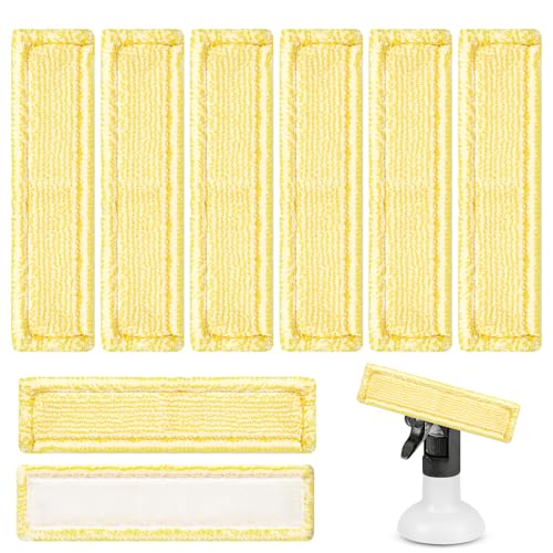 Cofvetia 6 Stück Wischbezüge für Kärcher Fenstersauger, Ersatzmikrofaser Kompatibel mit Kärcher, Ersatzmikrofaser Wischbezug Fenstersauger Zubehör Pads, WV2 WV5 Plus Premium von Cofvetia