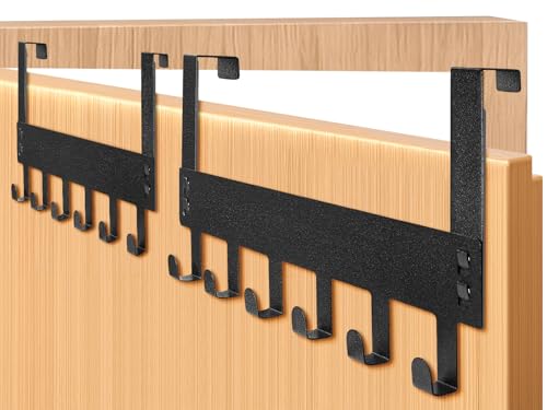 Cofvetia Türhaken zum Einhängen aus Kohlenstoffstahl, 2 Stück Türgarderobe zum Einhängen mit 6 Haken, Kleiderhaken für Badezimmer zum EinhängenTürhaken Innenseite Handtüchern und Hüten Cofvetia Türhaken zum Einhängen aus Kohlenstoffstahl, 2 Stück Türgarderobe zum Einhängen mit 6 Haken, Kleiderhaken für Badezimmer zum EinhängenTürhaken Innenseite Handtüchern und Hüten von Cofvetia