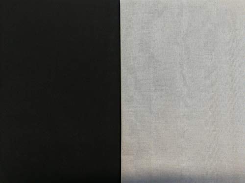Cogal Designer Bettwäsche, Note, Uni/zweifarbig, 100% Baumwolle, Made in Italy (Black/warm Grey, 155 x 220 cm) von Cogal