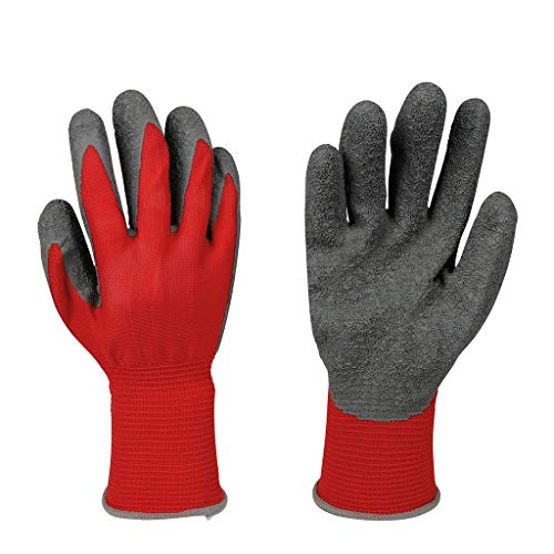 Cogeex 83721 Handschuhe, groß, aus Polyester, Latexbeschichtung, Rot, Größe 9 von Cogex