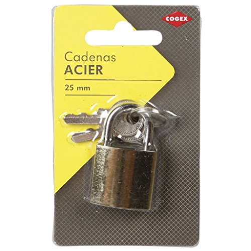 Cogex 80007 Vorhängeschloss Stahl 25 mm, dore von Cogex
