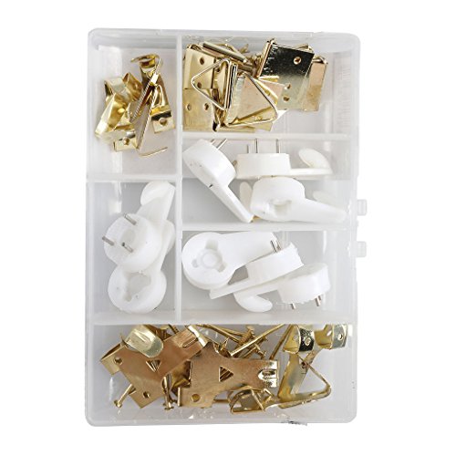 Cogex 85271 Haken Tabelle Sortiment, gold/weiß, Set 28-teilig von Cogex