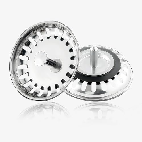 Universal Abflussstopfen 82/80, Leicht Zu Reinigen und Formbeständig, Abflusssieb aus Edelstahl, Geeignet für Küchen- und Bartresenwaschbecken, Langlebiger Verstopfungsfilter Universal Abflussstopfen 82/80, Leicht Zu Reinigen und Formbeständig, Abflusssieb aus Edelstahl, Geeignet für Küchen- und Bartresenwaschbecken, Langlebiger Verstopfungsfilter von CogitMin