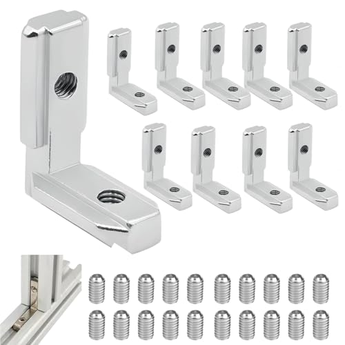 10 Stück 90° L-Form Inneneckverbinder, Innenwinkel Winkelverbinder, T-Nut Innenwinkel Eckverbinder, mit 20 Schrauben, für EU-Norm Aluprofil, Zum Verbinden Verschiedener Profile 10 Stück 90° L-Form Inneneckverbinder, Innenwinkel Winkelverbinder, T-Nut Innenwinkel Eckverbinder, mit 20 Schrauben, für EU-Norm Aluprofil, Zum Verbinden Verschiedener Profile von Cohentbliss