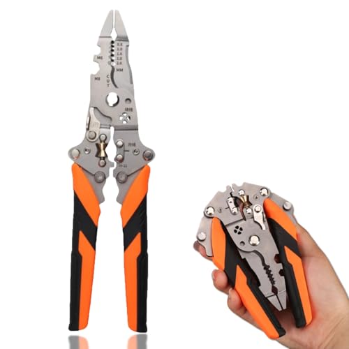 14-in-1 Multifunctional Abisolierzange Kabel Abisolierer Cable Scissors Universell Elektriker Werkzeug for Cutting and Breaking Wires, Stripping, Winding, Split von Cohentbliss
