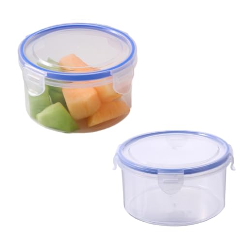 2 Stück 600ML Meal Prep Boxen Gefrierbehälter Set Vorratsdosen mit Deckel Luftdicht, BPA-frei, Kunststoff, Stapelfähig Frischhaltedosen Lebensmittel für Kühlschrank Gefriertruhe mikrowellen von Cohentbliss