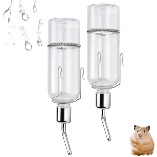 2 Stück Trinkflasche Nagetiere Automatischer Wasserspender Kaninchen Keine Tropf Haustiere Wasserflaschen Hängende für Meerschweinchen Chinchillas Hamster (350ml) von Cohentbliss
