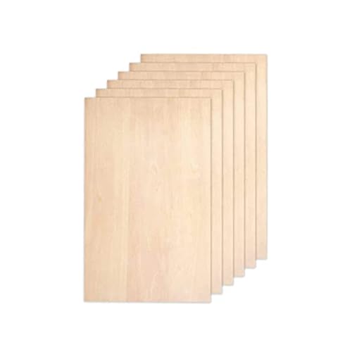 6 Stück Sperrholzplatte Balsaholz Balsa Holz Platten Sperrholz Pappelsperrholz A4 Sperrholzplatte Holzplatten zum Basteln Holz Platten für DIY Modell, Kunst und Handwerk, Gemälde, Laserschnitt von Cohentbliss