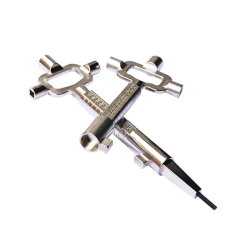 Cohentbliss 2 Stück Baustellenschlüssel Universal, Architektenschlüssel Bauschlüssel, Lang Und Kurz Bauschlüssel mit Messskala, Türöffnungswerkzeug zum Öffnen Einsteckzylinder Schloß, Silber Cohentbliss 2 Stück Baustellenschlüssel Universal, Architektenschlüssel Bauschlüssel, Lang Und Kurz Bauschlüssel mit Messskala, Türöffnungswerkzeug zum Öffnen Einsteckzylinder Schloß, Silber von Cohentbliss