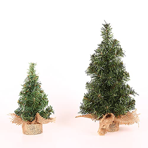 Künstlicher Weihnachtsbaum Kleiner Weihnachtsbaum Kunst Christbaum Premium Weihnachtsbaum Künstlich Künstlicher Weihnachtsbaum Miniatur PVC Tannenbaum Weihnacht Baum Tisch Deko,20cm und 30cm,2 Stücke von Cohentbliss