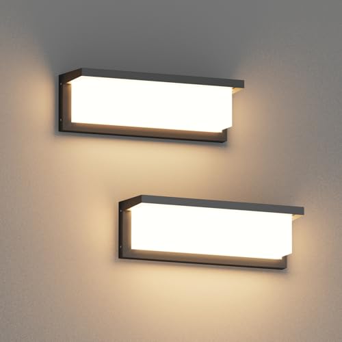Coinmit 2 Stück 36W LED Wandleuchte für den Außenbereich, 3000K, 3500LM, IP65 Wasserdichte Wandleuchten, Moderne Wandlampe für Innen und Außen, Terrasse, Balkon, Schwarz Coinmit 2 Stück 36W LED Wandleuchte für den Außenbereich, 3000K, 3500LM, IP65 Wasserdichte Wandleuchten, Moderne Wandlampe für Innen und Außen, Terrasse, Balkon, Schwarz von Coinmit