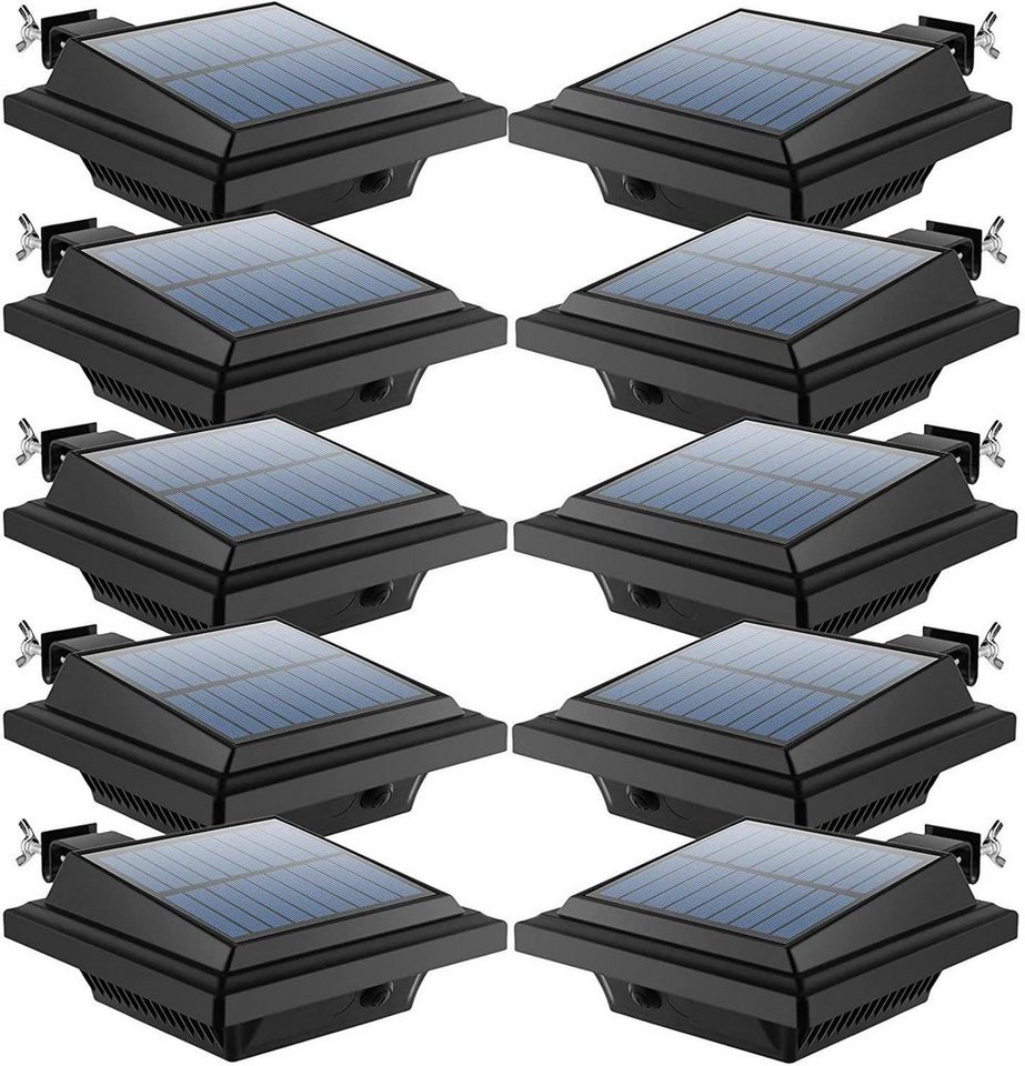 Coisini Dachrinnenleuchte 10Stk. Solar Zaunlampen 40LEDs Lichtsensor Wegeleuchte für Haus, Zaun von Coisini