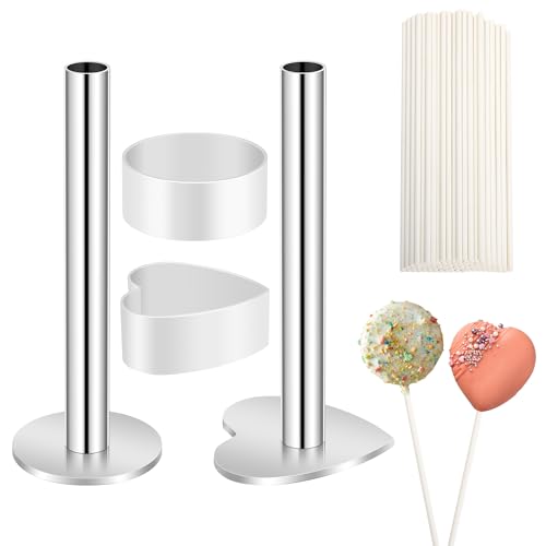 Coitak Cake Pop Mold Kit, Circle and Heart Cake Pop Cutter and Pusher, Cake Pop Maker with Sticks, Cake Pop Supplies Accessories, Baking Tools for Home Baking Desserts von Coitak