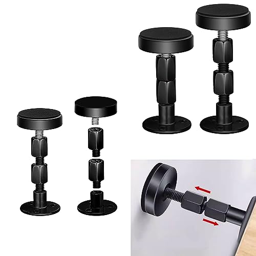 Cokritsm Kopfteil Stopper Bettrahmen-Anti-Shake-Werkzeug, Kopfteil Stopper Verstellbarer Gewinde-Bettrahmen für Betten, Schränke, Sofas Verstellbar von 6.7 cm - 8.7 cm, 4 Stück Iron Schwarz von Cokritsm