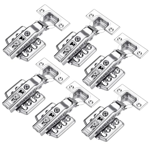 Cokritsm Scharniere für Schranktüren 35mm mit Feder Öffnungswinkel 110°, Scharniere Schranktür mit Scharnierschrauben Küchenschrank 6 Stück von Cokritsm