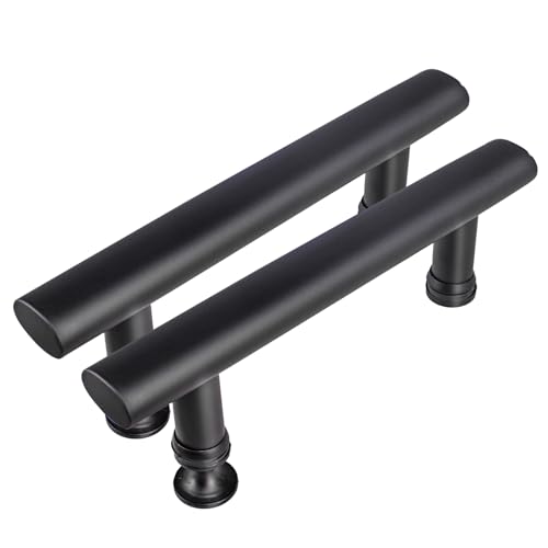 Cokritsm Duschtür Griff 145 mm Loch zu Loch, 2pcs Griff Beidseitig für Duschtür Glastüren Schiebetür, Türgriff Duschkabine aus Edelstahl, Schwarz Duschtürzuggriff Teile Ersatz von Cokritsm