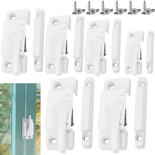 Cokritsm Fensterflügelschlösser Ersatz-Fensterschlösser passend für Vinyl, Einzel- oder Doppel- und vertikale oder horizontale Schiebefenster für Diebstahlschutz 6 Stück Cokritsm Fensterflügelschlösser Ersatz-Fensterschlösser passend für Vinyl, Einzel- oder Doppel- und vertikale oder horizontale Schiebefenster für Diebstahlschutz 6 Stück von Cokritsm