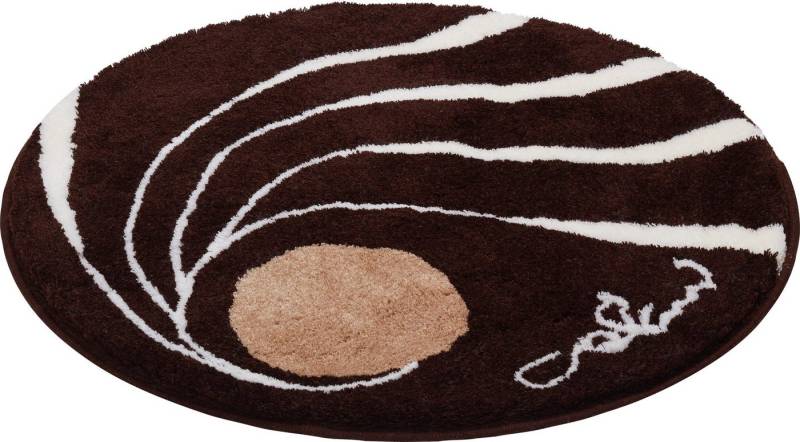 Colani Badematte Colani 18, Höhe 24 mm, rutschhemmend beschichtet, fußbodenheizungsgeeignet, Kunstfaser, rund von Colani