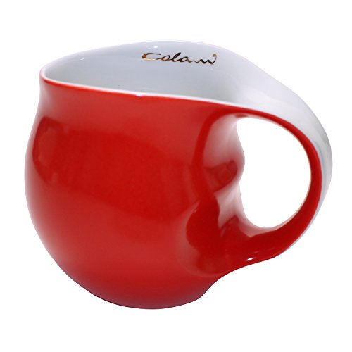 Colani Kaffeebecher, Porzellan, rot, 11 x 9,5 x 9 cm von Colani