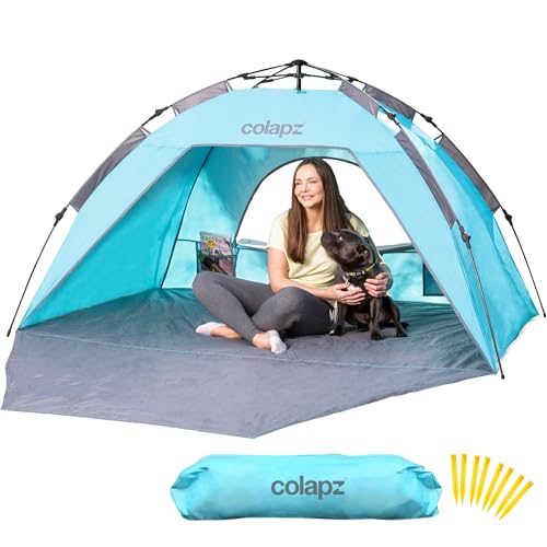 Colapz Strandmuschel Pop Up. Strandmuschel UV Schutz Unterstände für Erwachsene. Einfach zu benutzende Pop Up Zelte. Tragbare Windschutz, Strand Sonnenschutzzelte Colapz Strandmuschel Pop Up. Strandmuschel UV Schutz Unterstände für Erwachsene. Einfach zu benutzende Pop Up Zelte. Tragbare Windschutz, Strand Sonnenschutzzelte von Colapz