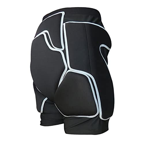 3D Gepolsterte Shorts, Snowboardhose, Schutz, Hüfte, Steißbein, Hintern, Radfahren, Unterhose, Unisex, Slider, Reiten, Rutschen für Skate, Snowboardin, Mehrfarbig, L 75 bis 81 cm von Colcolo