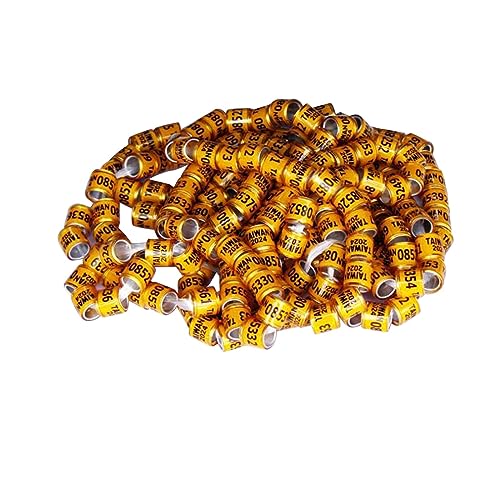 Colcolo 100 Stück 2024 Taubenring Aluminium Taubenbeinringe Vögel Fußring Zubehör Kleine Größe Wiederverwendbare robuste Identifikationsringe Trainingsring, Orange Colcolo 100 Stück 2024 Taubenring Aluminium Taubenbeinringe Vögel Fußring Zubehör Kleine Größe Wiederverwendbare robuste Identifikationsringe Trainingsring, Orange von Colcolo