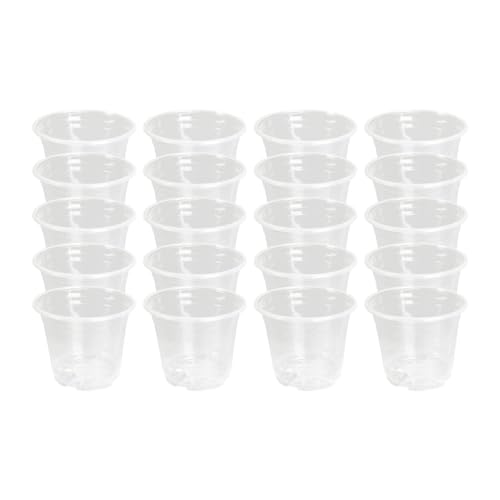Colcolo 20x Kindergarten Töpfe Sämling Topf Klar Wurzeln Wachsenden Blume Pflanzung Töpfe Anlage Propagation Tasse für Gewächshaus Balkone, 15cmx13cm von Colcolo