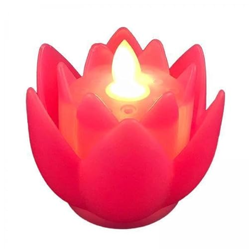 Colcolo 2X LED Lotus Buddhistische Lampe, LED Teelichter, Kerze, Flackernde Meditation, Festival, Feier, Lotus Lampe, Elektrische Kerzenlichter für Kaminsims von Colcolo