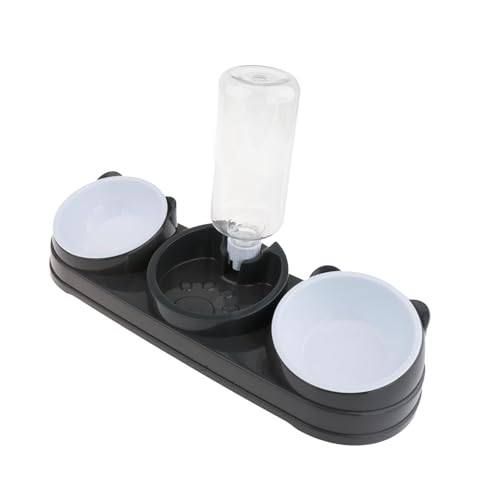 Colcolo 3-in-1-Katzen-Set, Futternäpfe, automatischer Futterspender, für Nass- und Trockenfutter, erhöhter Katzen zum Trinken und Füttern von, Grau von Colcolo