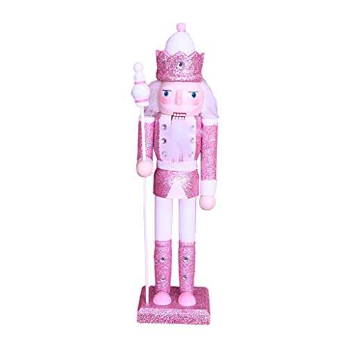 Colcolo 30cm Zarte Hölzerne Nussknacker Ornamente Figuren Weihnachtsdekorationen, Rosa von Colcolo