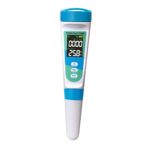 Colcolo 4-in-1-TDS-Messgerät, Pool-Salztester, TDS-Salz, Temperaturmessgerät, Wassertest, Display, Wasserqualitätstester für Spas, Whirlpools Colcolo 4-in-1-TDS-Messgerät, Pool-Salztester, TDS-Salz, Temperaturmessgerät, Wassertest, Display, Wasserqualitätstester für Spas, Whirlpools von Colcolo