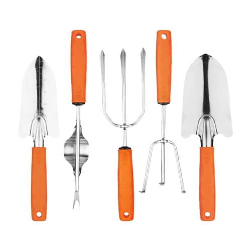 Colcolo 5X Edelstahl Gartengeräte Mini Schaufeln Gabel Professionelle Multifunktionale Jäten Puller Werkzeug Hand Rake für Graben von Colcolo