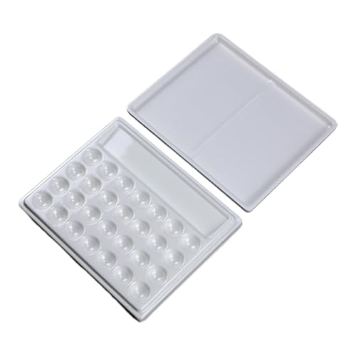 Colcolo Aquarellfarbe Palette 28 Well Imitation Rechteck Farbe Mischtablett für Profis Aquarellkünstler Färbung, mit Deckel Colcolo Aquarellfarbe Palette 28 Well Imitation Rechteck Farbe Mischtablett für Profis Aquarellkünstler Färbung, mit Deckel von Colcolo