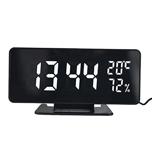 Colcolo Auto Digital Wecker Einstellbare Ornament Schlafuhr Dekorative elektrische Uhren Helligkeit 12/24 Stunden für Büro Desktop Wohnzimmer, Weiß Colcolo Auto Digital Wecker Einstellbare Ornament Schlafuhr Dekorative elektrische Uhren Helligkeit 12/24 Stunden für Büro Desktop Wohnzimmer, Weiß von Colcolo