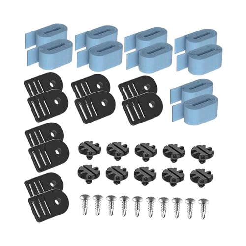 Colcolo Befestigungsset für Solarabdeckungen, Bänder und Clips für Poolabdeckungen für - und Aboveground-Poolrollen, 10er-Set von Colcolo